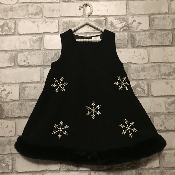 Vintage Baby Girl's Snowflake Dress Size 18-24 M - Picture 1 of 5